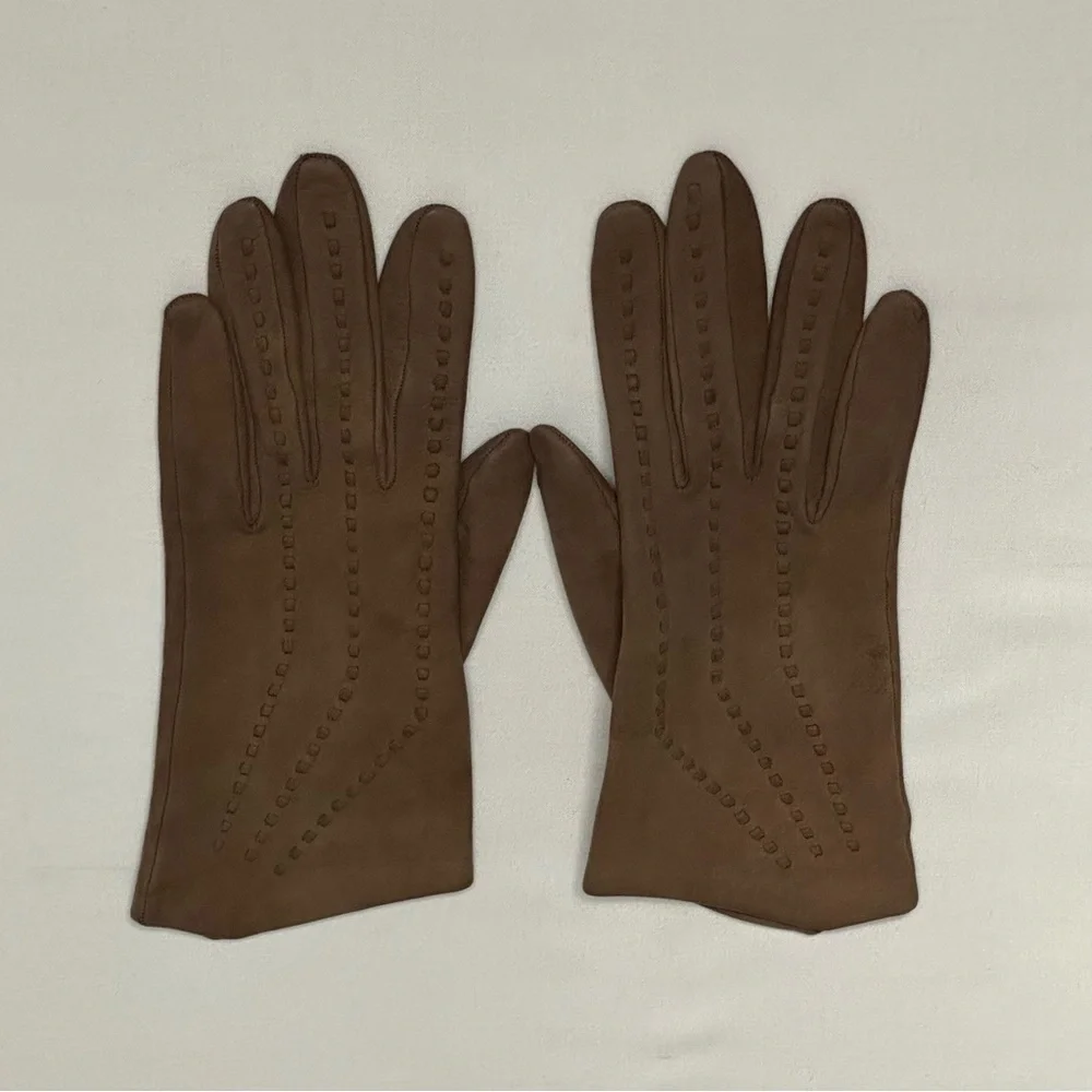 Vintage Gant Jonquet Brown Suede Driving Gloves